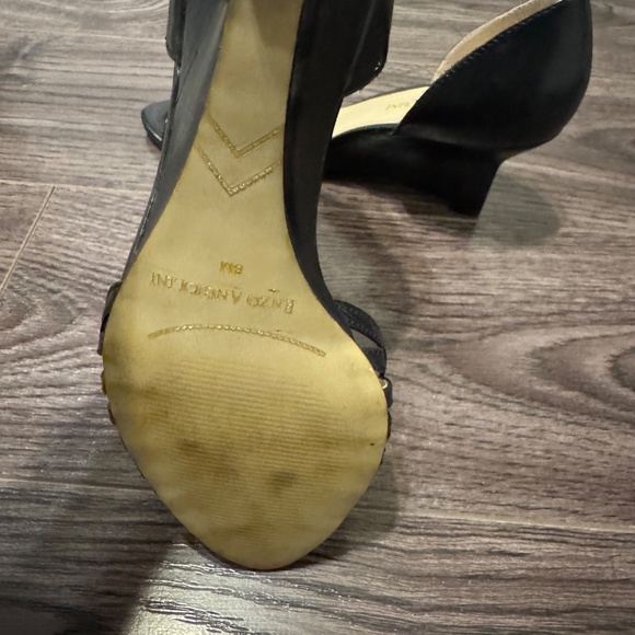 Enzo Angiolini Black Peep-toe Wedges - Picture 3 of 3